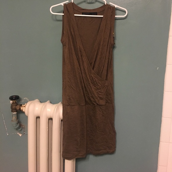 All saints brown kerin dress sz small - Picture 3 of 3